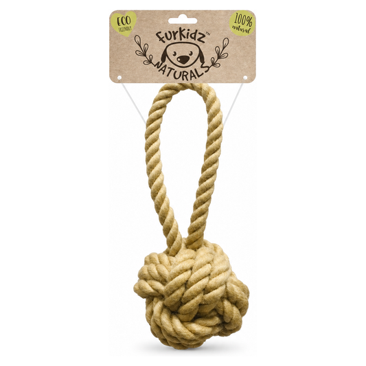FURKIDZ Naturals Sling Ball Toy 30cm (320-340gm)