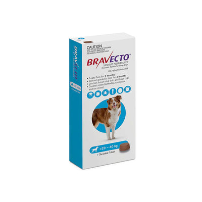 BRAVECTO Flea and Tick Management for large dogs (20-40kg) 1 chew