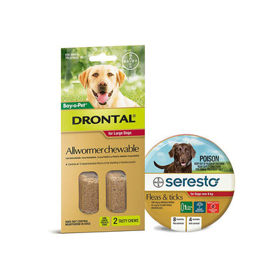 DRONTAL Dog Deworming Chews 2pcs (35kg)