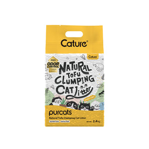 CATURE Original Tofu Clumping Cat Litter – Unscented, Fast Clumping, Low Tracking