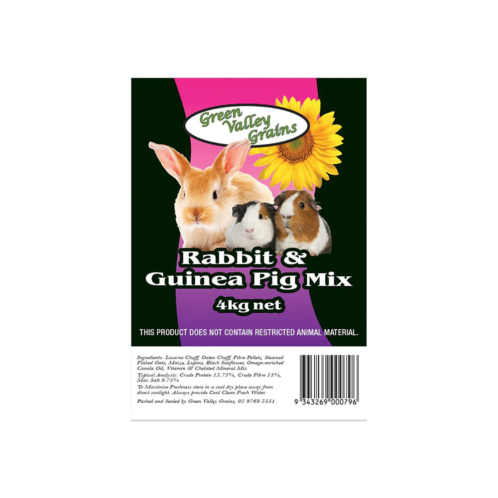 GREEN VALLEY Rabbit And Guinea Pig Mix Food 4Kg