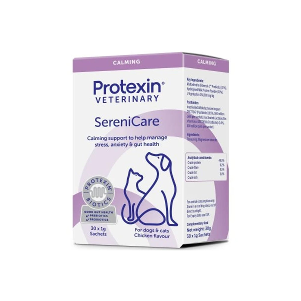 Protexin SereniCare calming support sachet box side view