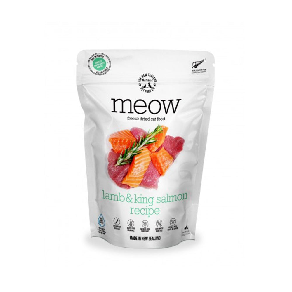 MEOW Lamb & Salmon Freeze Dried Cat Food 50g