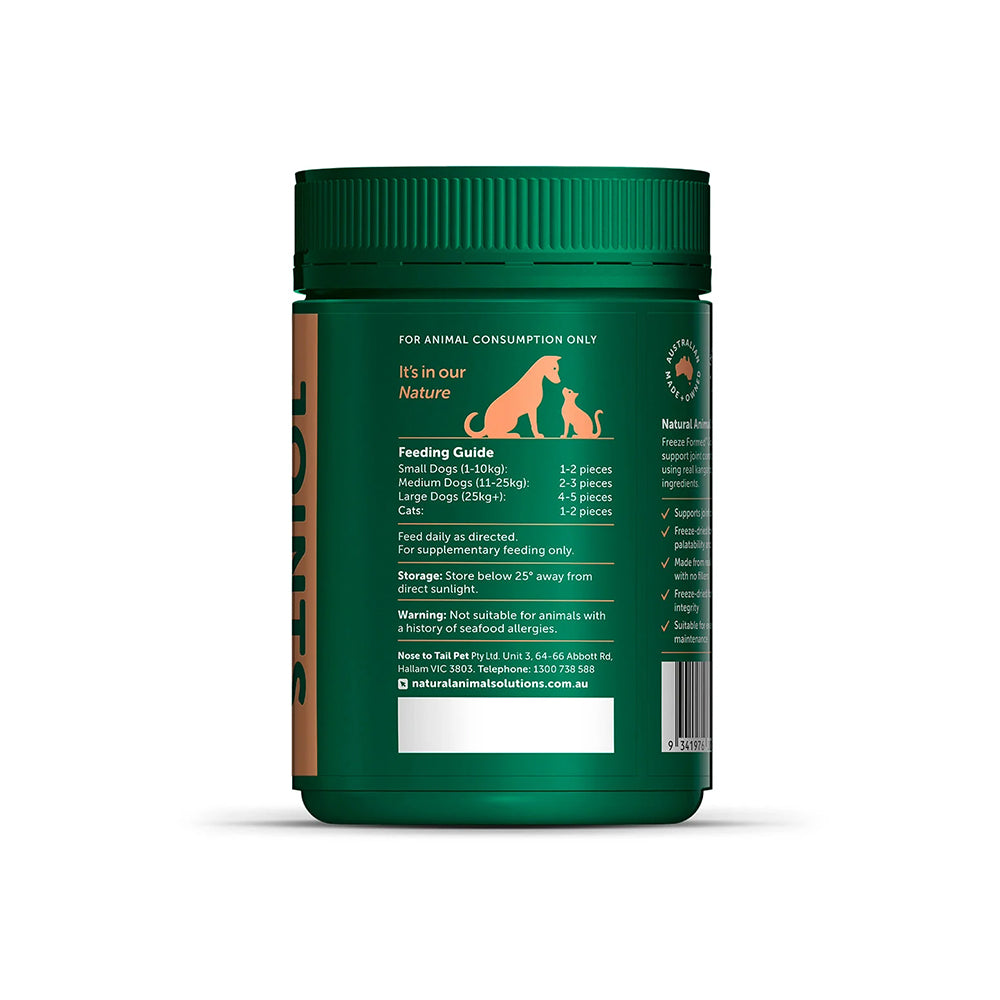 NATURAL ANIMAL SOLUTIONS Freeze Formed Joint Health Bites For Dogs & Cats – Source product packaging and information image 3