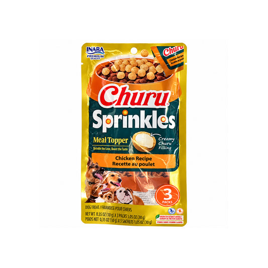 INABA Dog Churu Sprinkles Chicken 3Pcs (10g x 3) – white-background product packshot