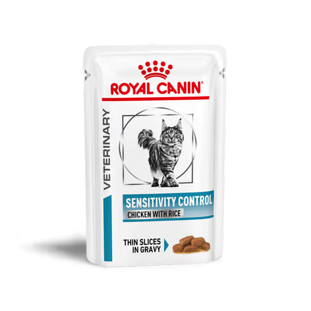 Royal Canin Veterinary Sensitivity Control Chicken with Rice Wet Cat Food 85g — 9003579011430 variant white-background front packshot