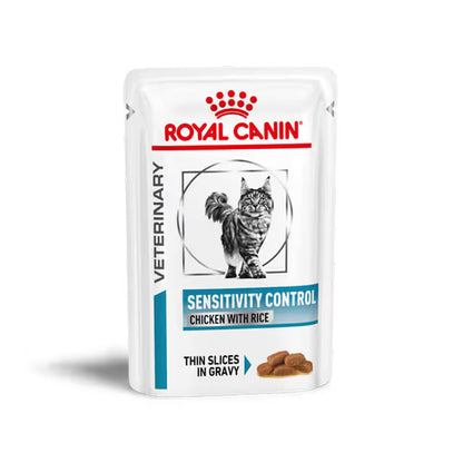 Royal Canin Veterinary Sensitivity Control Chicken with Rice Wet Cat Food 85g — 9003579011430 variant white-background front packshot