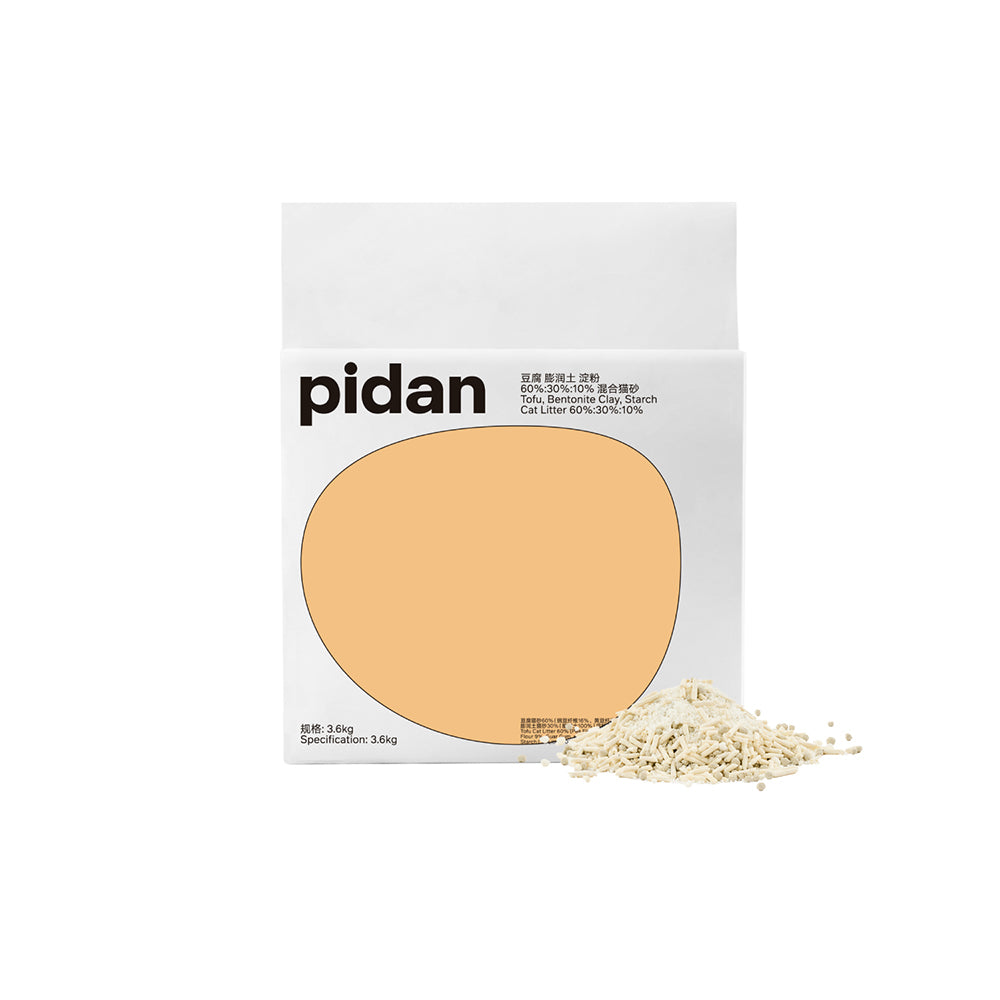 PIDAN Composite Cat Litter - 7L/3.6Kg(Tofu Litter 60%+Bentonite Clay 30%+Starch Litter 10%)
