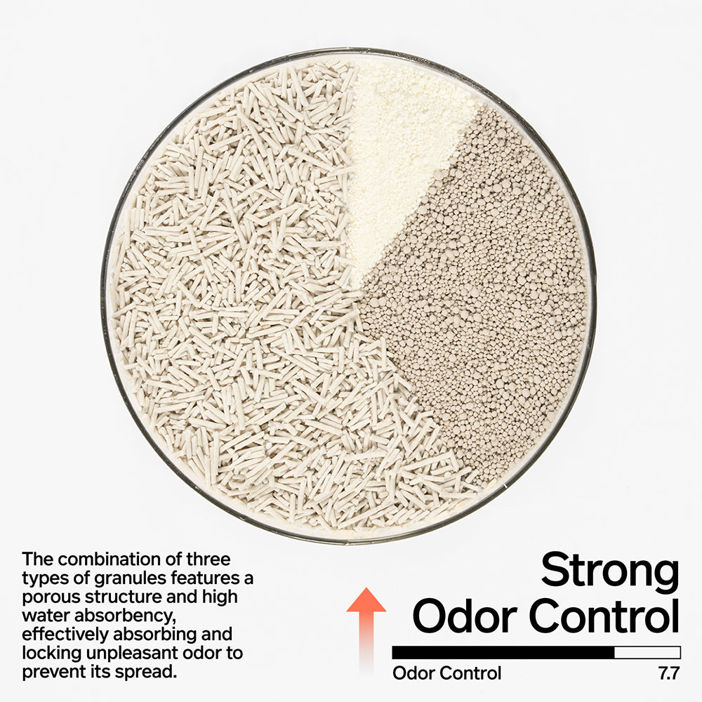 PIDAN Composite Cat Litter - 7L/3.6Kg(Tofu Litter 60%+Bentonite Clay 30%+Starch Litter 10%)