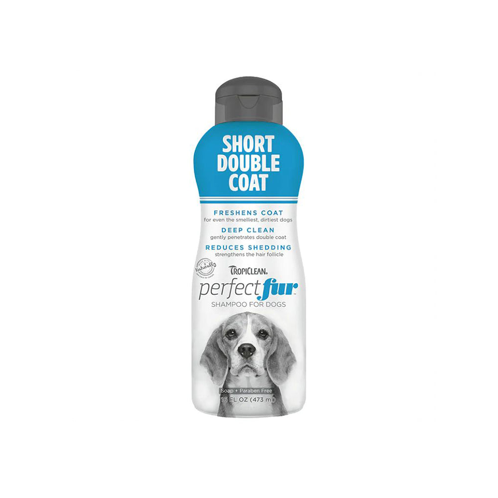 TROPICLEAN Perfect Fur Short Double Coat Dog Shampoo 473ml