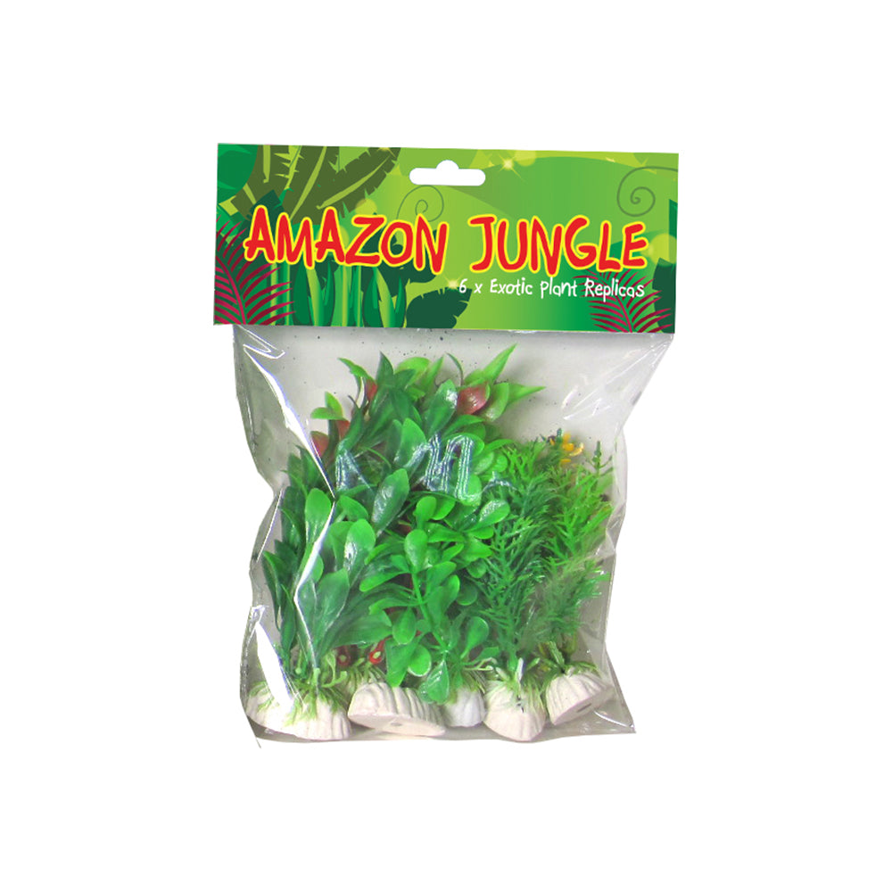 AMAZON JUNGLE Mixed Artificial Aquarium Plants 6 Packs 10/20/30cm — product image 1