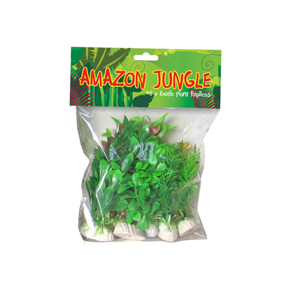 AMAZON JUNGLE Mixed Artificial Aquarium Plants 6 Packs 10/20/30cm — product image 1