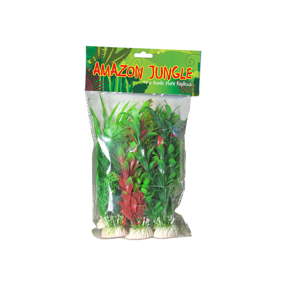 AMAZON JUNGLE Mixed Artificial Aquarium Plants 6 Packs 10/20/30cm — product image 2