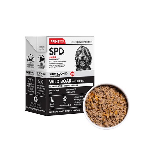 PRIME100 SPD Slow Cooked Wild Boar & Pumpkin Wet Dog Food 354g