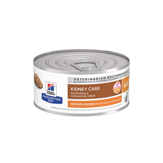 HILLS PRESCRIPTION DIET K/D Kidney Care Pâté with Chicken Wet Cat Food — 156g front packshot