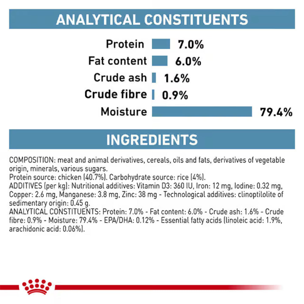 Royal Canin Veterinary Sensitivity Control Chicken with Rice Wet Cat Food 85g — product information image