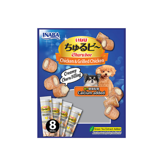 CIAO Churu Bee Grilled Chicken Fillet with Calcium Dog Treats 8x10g