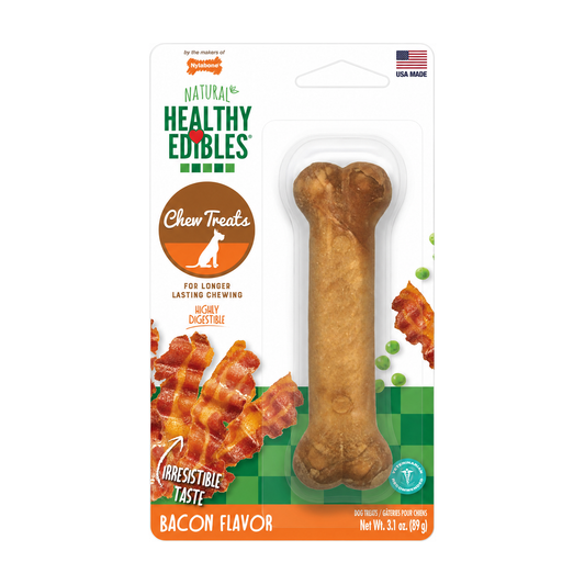 NYLABONE Healthy Edibles WILD All-Natural Bacon Chew Treat 1 Pack 89g