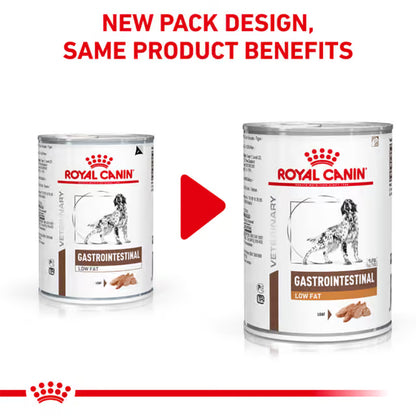 Royal Canin Gastrointestinal Low Fat Adult Wet Dog Food Cans 420g — product information image
