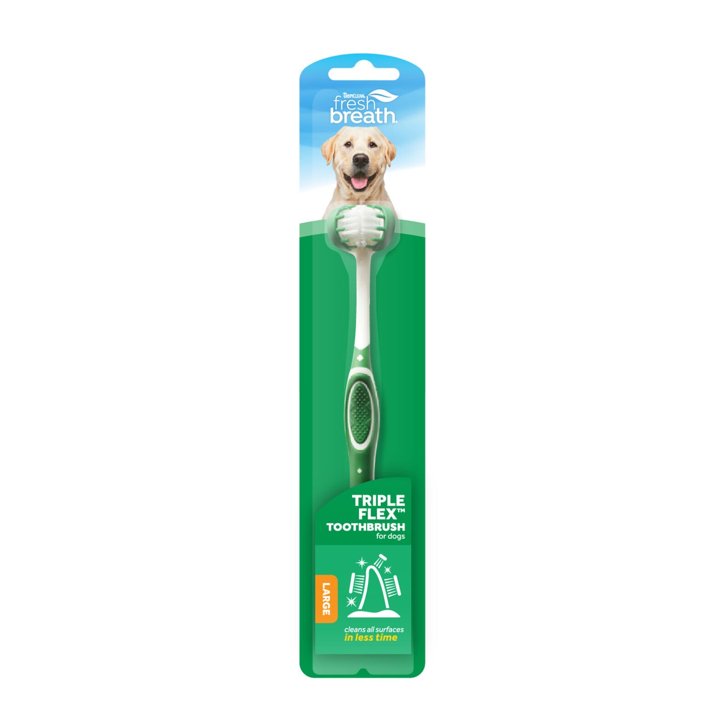TROPICLEAN Fresh Breath TripleFlex Toothbrush For Dogs