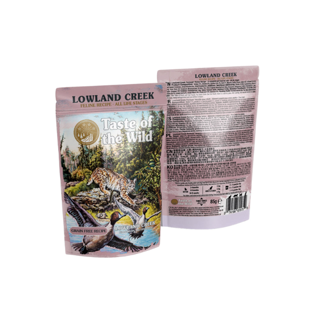 TASTE OF THE WILD Lowland Creek Chunks In Gravy Pouch Wet Cat Food
