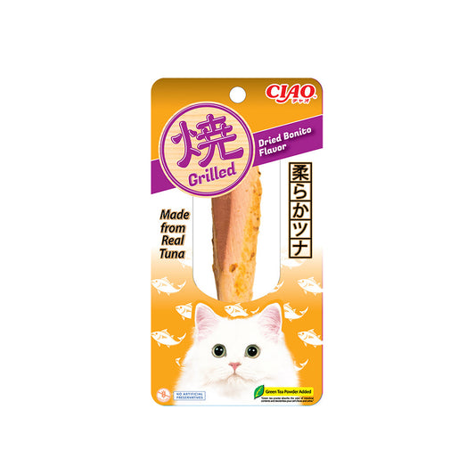CIAO Grilled Tuna In Dried Bonito Flavour Broth Cat Treats 15g