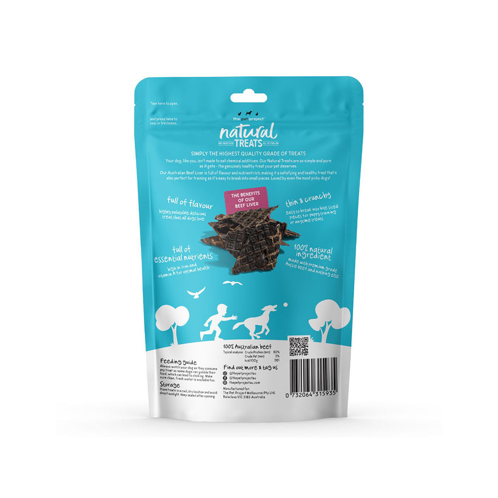 THE PET PROJECT Beef Liver Dog Treats 100G