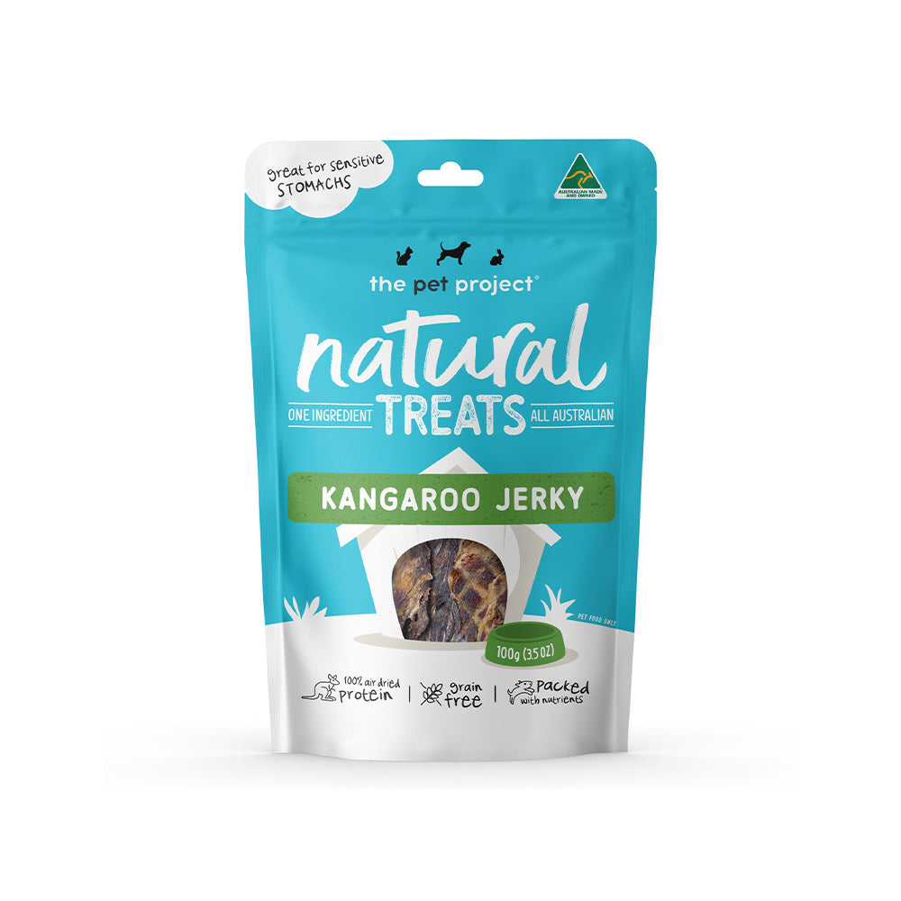 THE PET PROJECT Kangaroo Jerky Dog Treats 100g