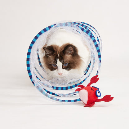 FOFOS Summer Crab Cat Tunnel Cat Toy - 110cm
