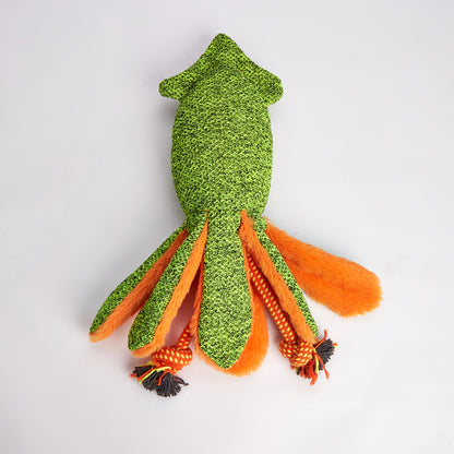 FOFOS Summer Green Octopus Plush Dog Toy