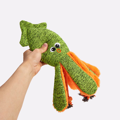 FOFOS Summer Green Octopus Plush Dog Toy