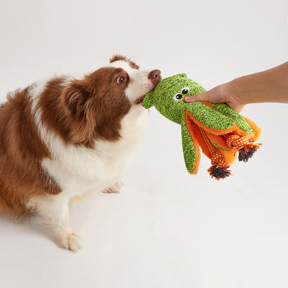 FOFOS Summer Green Octopus Plush Dog Toy