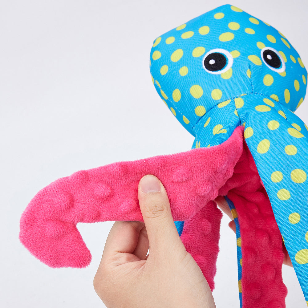 FOFOS Sealife Blue Octopus Plush Dog Toy