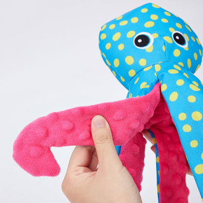 FOFOS Sealife Blue Octopus Plush Dog Toy