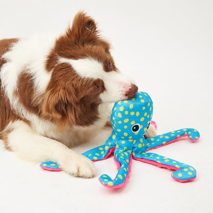 FOFOS Sealife Blue Octopus Plush Dog Toy