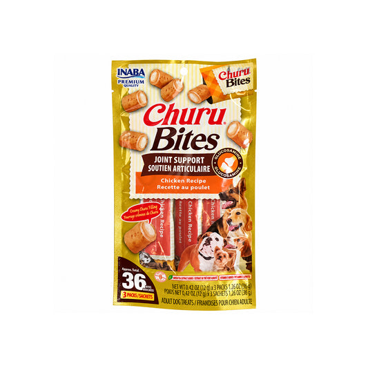 INABA Dog Churu Bites Joint Support Chicken 3Pcs (12g x 3) – white-background product packshot