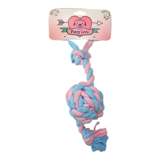 PUPPY LOVE Twin Knott with Ball 30cm
