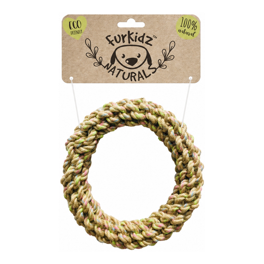 FURKIDZ Naturals Jute Rope Ring 18x18cm (280-290gm)