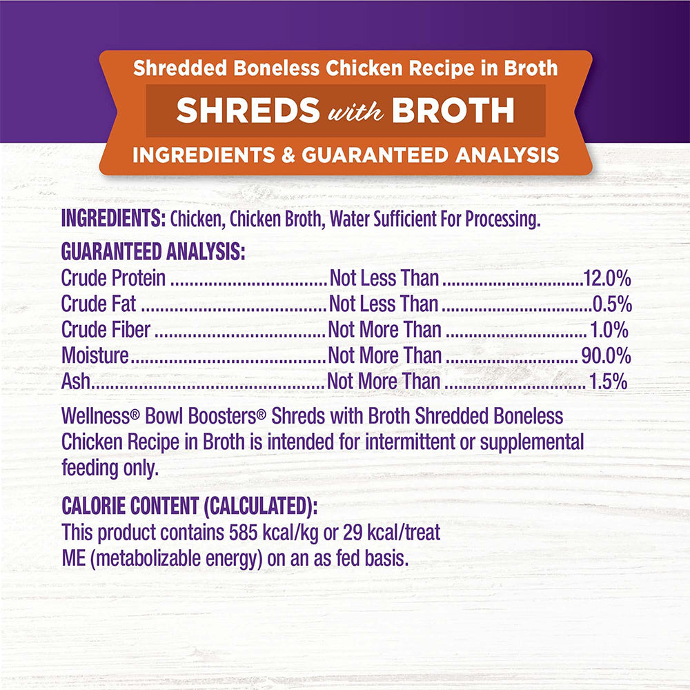 WELLNESS Core Simply Shreds Shredded Boneless Chicken Wet Cat Food 50g x 12