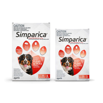SIMPARICA Extra Large Dog 40.1-60Kg Red