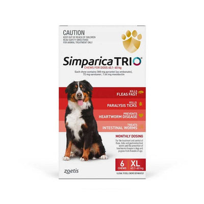 SIMPARICA Trio Very Large Dog 40.1-60Kg Red