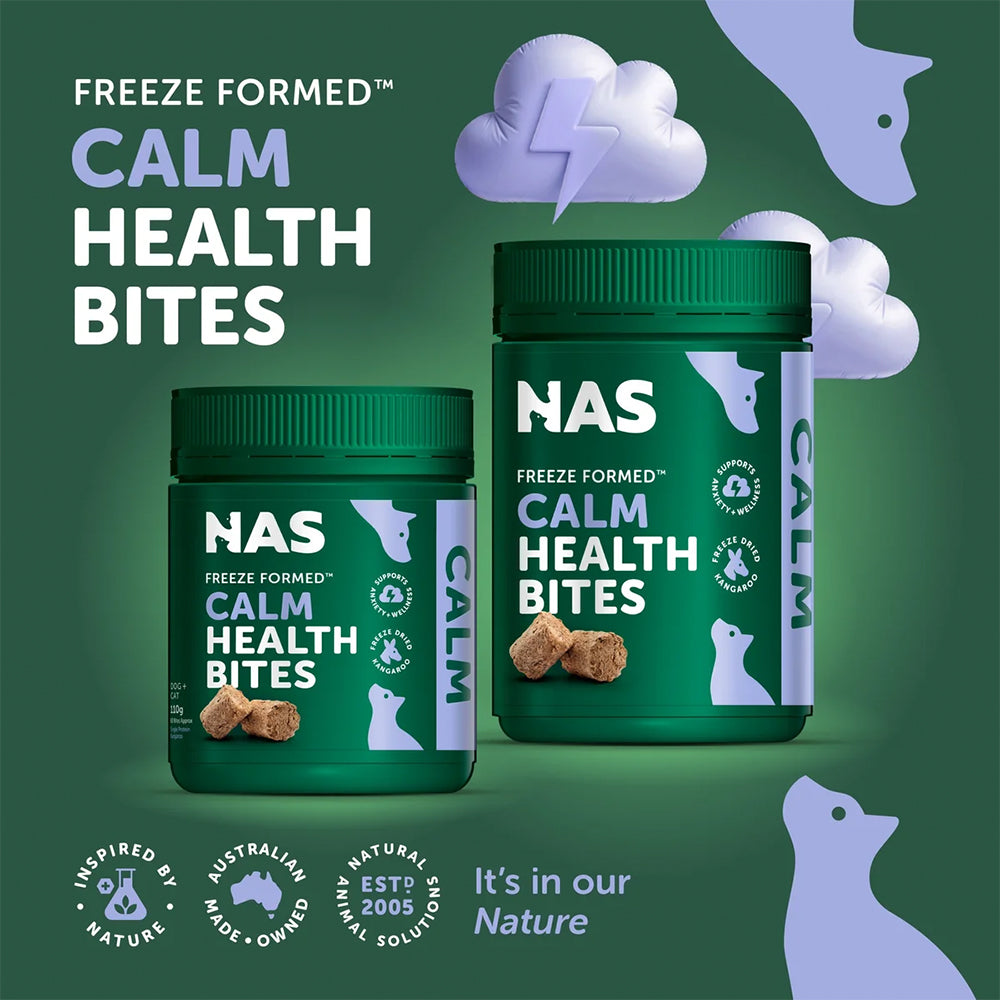 NATURAL ANIMAL SOLUTIONS Freeze Formed Calm Health Bites For Dogs & Cats – Source product packaging and information image 2