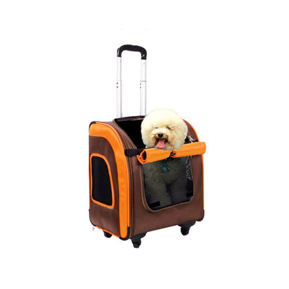 IBIYAYA Wheeled Backpack Parallel Transport Pet Trolley