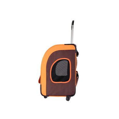 IBIYAYA Wheeled Backpack Parallel Transport Pet Trolley