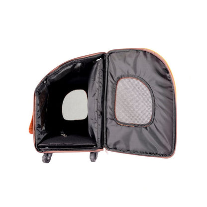 IBIYAYA Wheeled Backpack Parallel Transport Pet Trolley