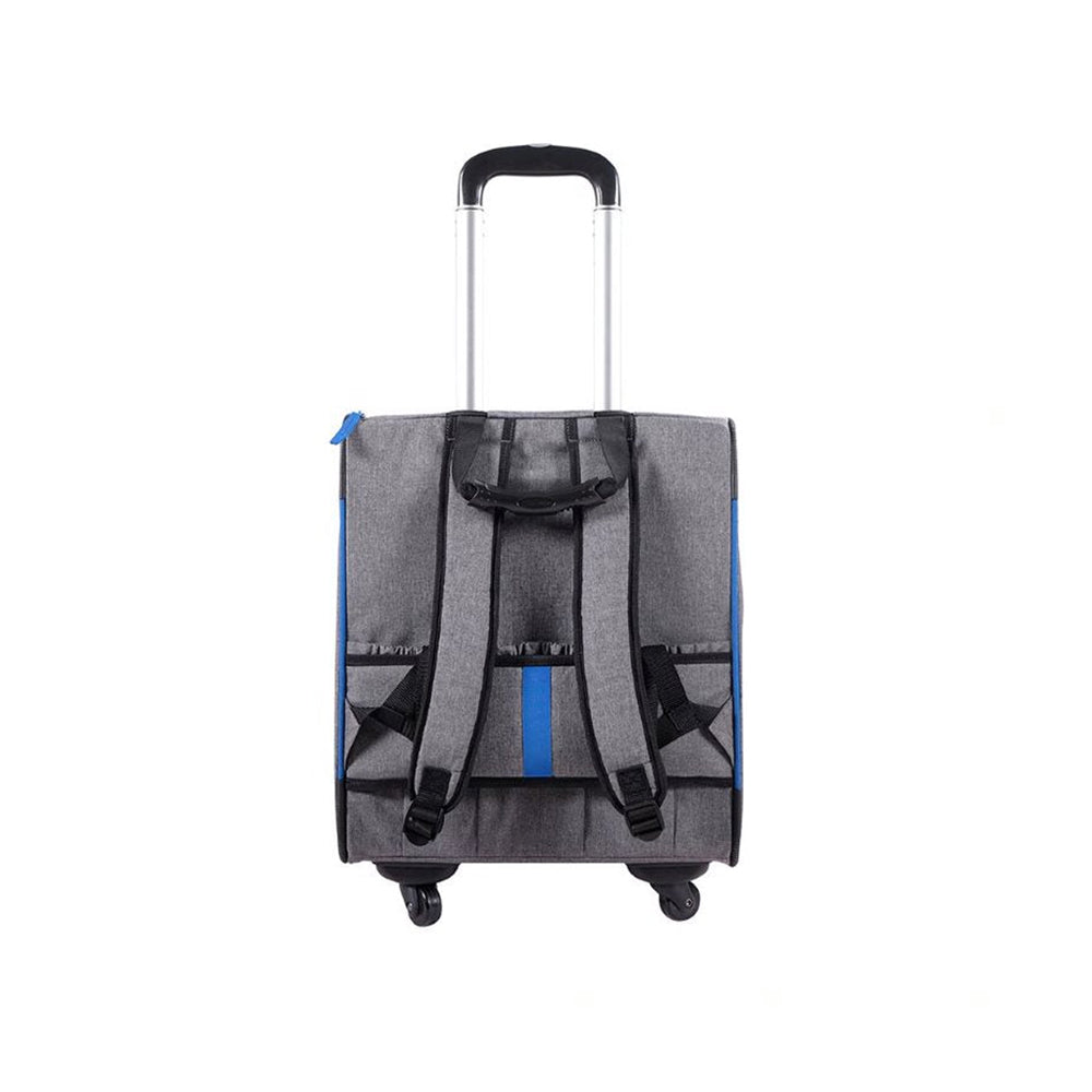 IBIYAYA Wheeled Backpack Parallel Transport Pet Trolley