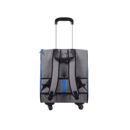 IBIYAYA Wheeled Backpack Parallel Transport Pet Trolley