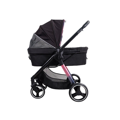 IBIYAYA Luxury Retro Style Foldable Pet Stroller For Up To 30Kg