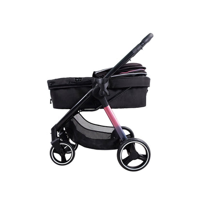 IBIYAYA Luxury Retro Style Foldable Pet Stroller For Up To 30Kg