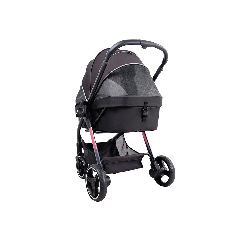 IBIYAYA Luxury Retro Style Foldable Pet Stroller For Up To 30Kg